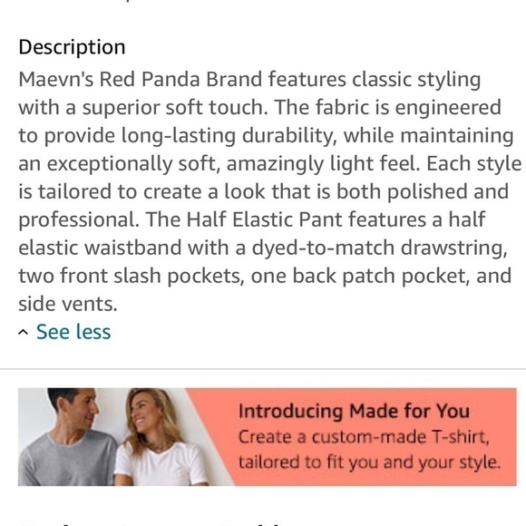 RED Panda Scrub Pants 3XL Petite NWT - Picture 3 of 4